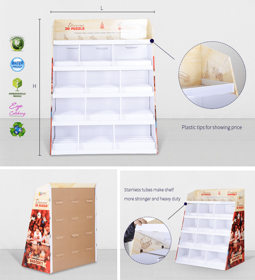 Color Cardboard Stand With Stainless Tube Color Cardboard Stand With Stainless Tube