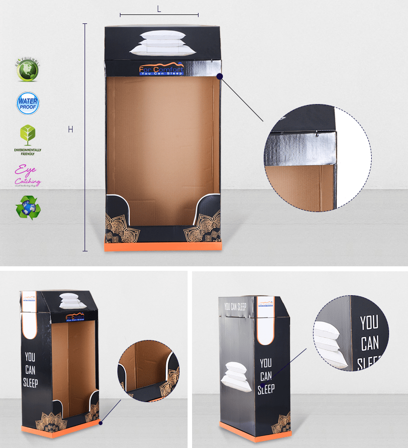 Super Large Space Cardboard Retail Display Stands Super Large Space Cardboard Retail Display Stands
