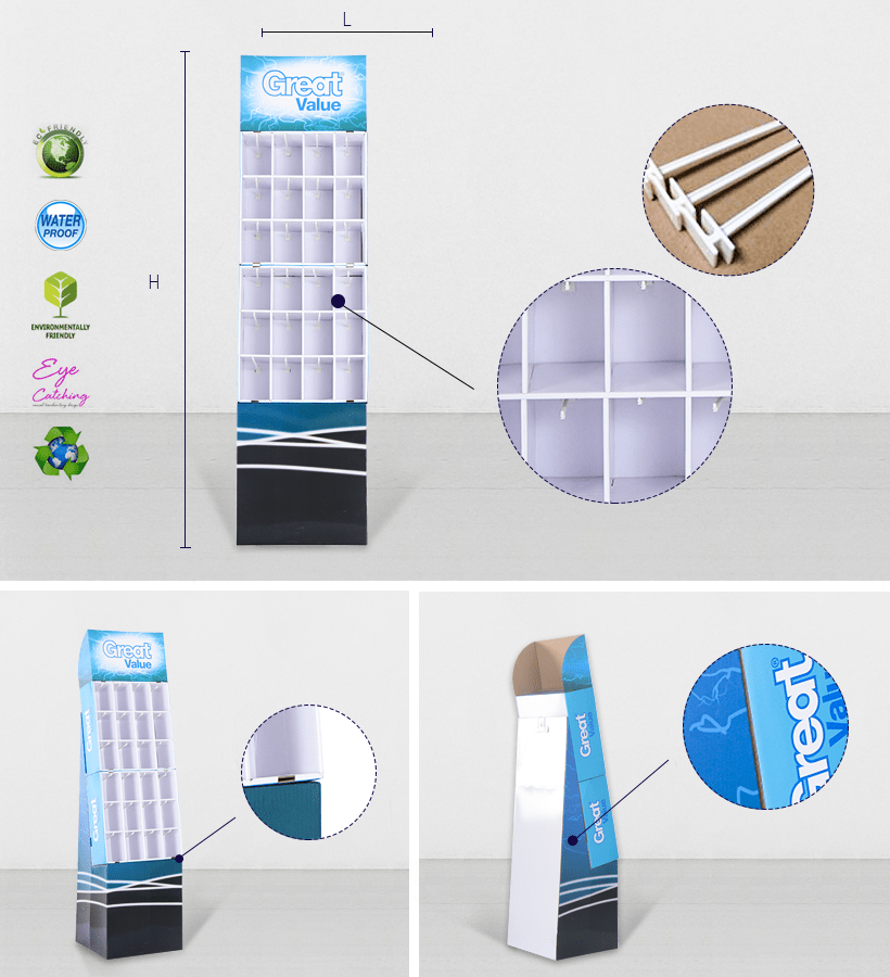 Cardboard Display Hook Stands Cardboard Display Hook Stands