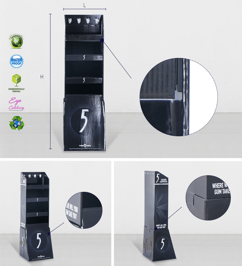 Stair Step Cardboard Display Stands For Marketing Sale Stair Step Cardboard Display Stands For Marketing Sale